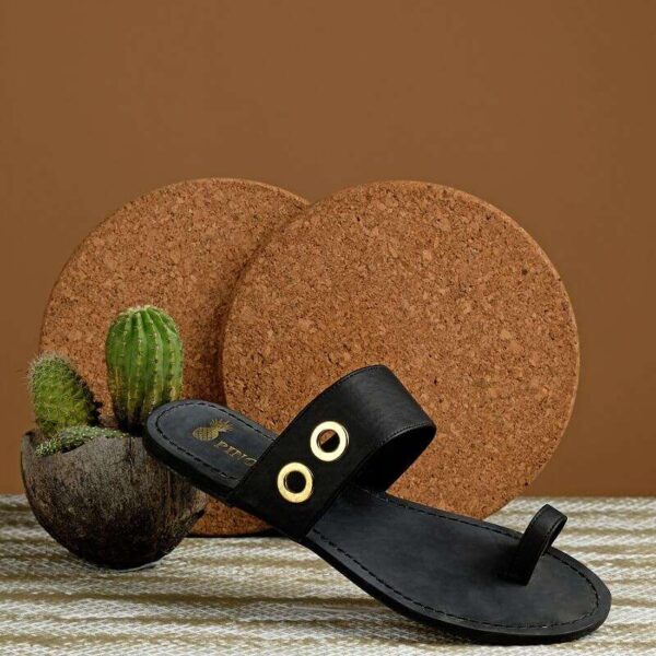Black Flats Sandal for Women Pinapparels