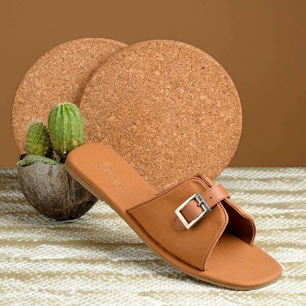 Tan Brown Flat Sandals for Women Pinapparels